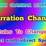 Direct and Indirect speeech rules for conversion with ecamples