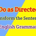 Transform the Sentences as Do as Directed