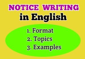 notice format in english class 8