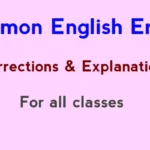 Common English Errors with Corrections and Exercises