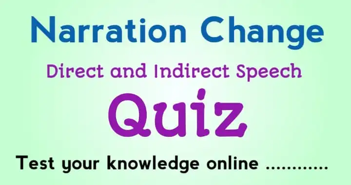 online quiz english grammar direct and indirect speech