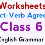 Subject Verb Agreement Class 6 Worksheets and Answers