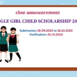 Single Girl Child Scholarship 2023: CBSE Latest Announcement