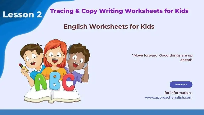 Tracing & Copy Writing Worksheets for Kids: Lesson 2