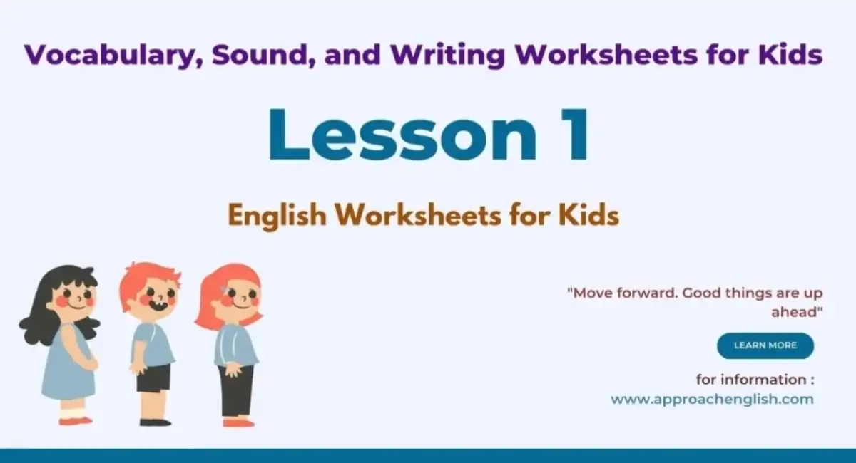 Vocabulary, Sound, and Writing Worksheets for Kids: Lesson 1