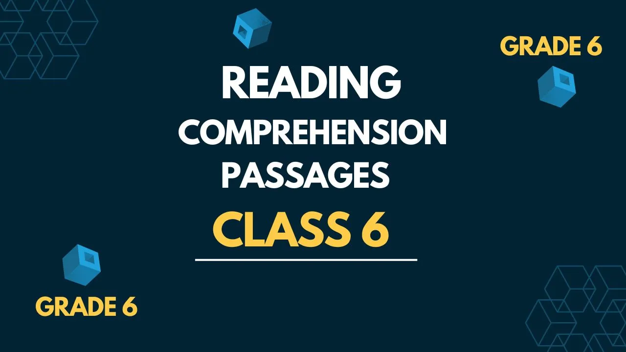 13 Comprehension Passages Reading for Class 6 with answers
