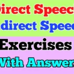 Direct Indirect Speech Exercises Answers