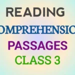 Reading Comprehension Class 3 Passages CBSE with Answers