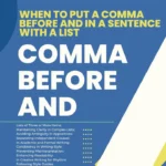 When to Put a Comma Before And in a Sentence with a List