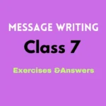 15 Message Writing for Class 7 Exercises and Answers