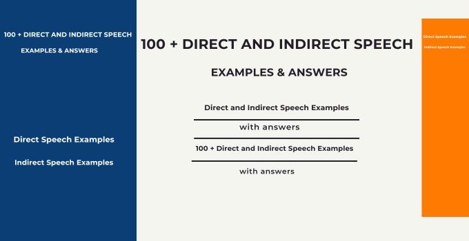 present direct and indirect speech