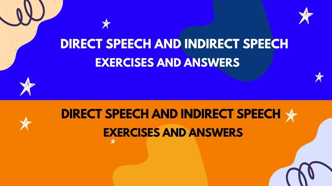 worksheet on direct and indirect speech with answers