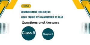 Question and Answers How I Taught My Grandmother to Read